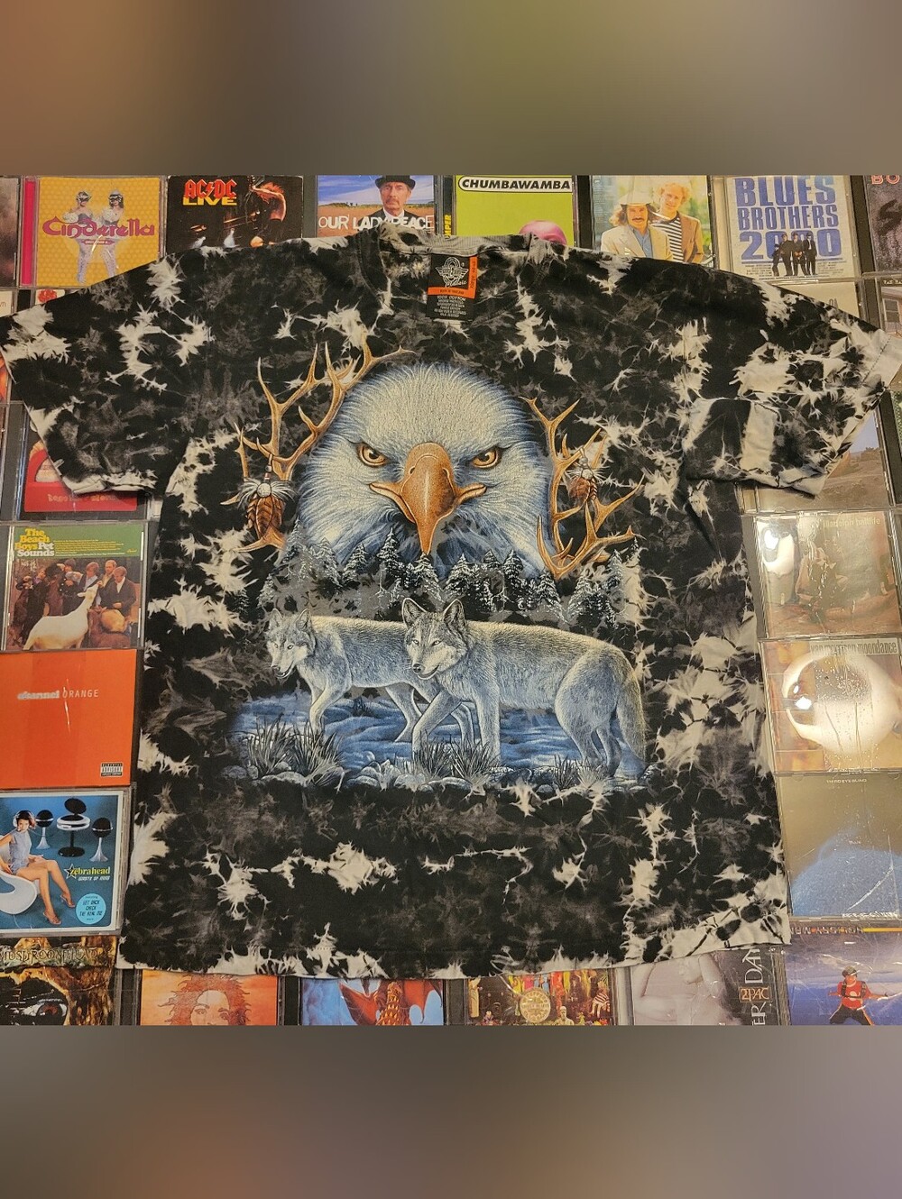 90s Single Stitch Rock Eagle Tye Dye Shirt